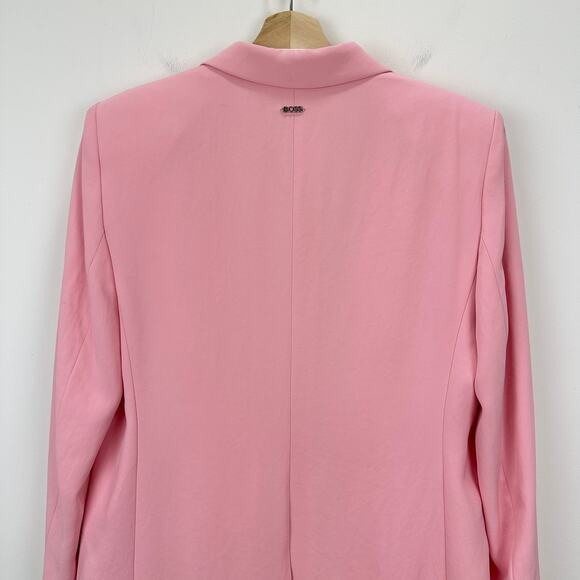BOSS Jatera Double Breasted Blazer Jacket Pink Dahlia Classic Office US 6 NWT - Picture 12 of 16